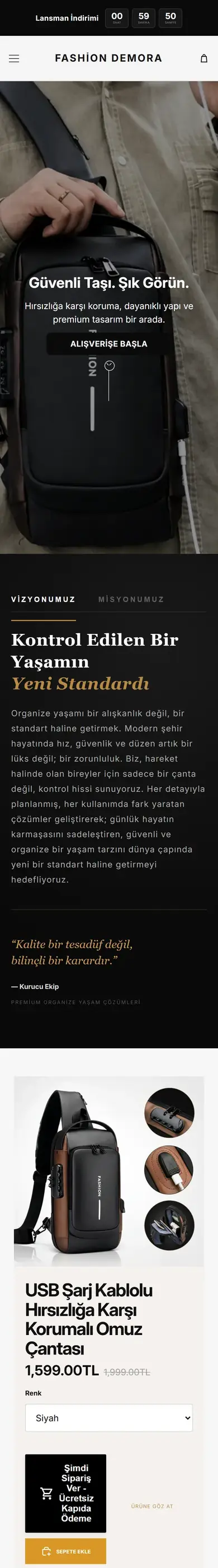 Fashion Demora mobil görünümü
