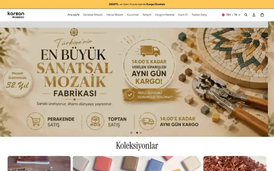 Karsan Mozaik masaüstü görünümü