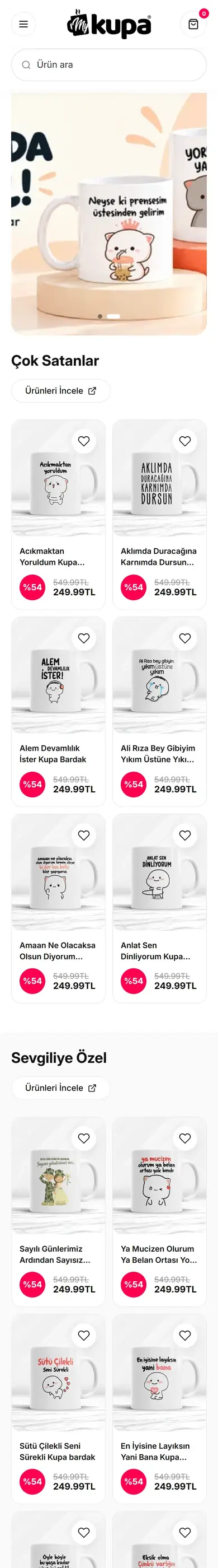 Mykupa mobil görünümü